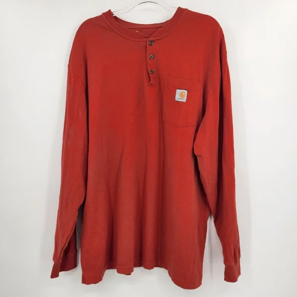 Carhartt Mens T-shirt Lot Size XL Long Short Sleeve Henley Pocket 3 Tees - Picture 10 of 14